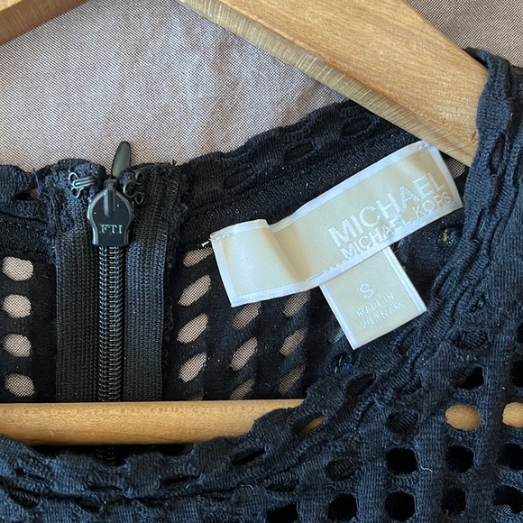 Michael Kors Black Mesh Combo Dress - Picture 7 of 7